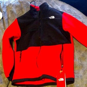 Red north face jacket